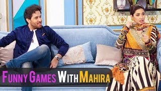 Mahira Khan playing funny games with Morning Show Host