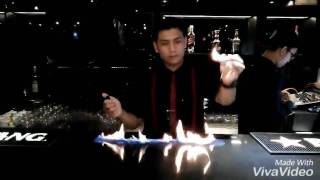 Fire bartending , bar trick