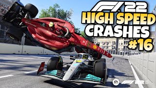 F1 22 HIGH SPEED CRASHES #16