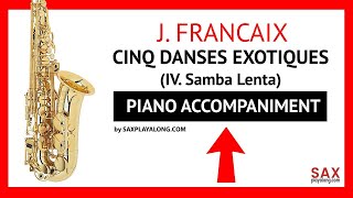 🎷 CINQ DANSES EXOTIQUES (J. FRANCAIX) - IV. SAMBA LENTA