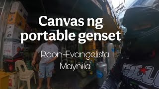 Canvass ng portable genset sa Raon at Evangelista - Maynila