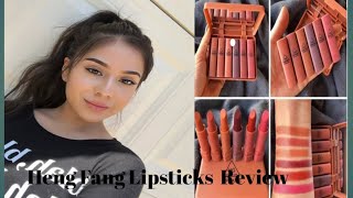 Heng fang color Lipsticks ,mini Lipsticks swatches+review.most beautiful color Lipsticks.