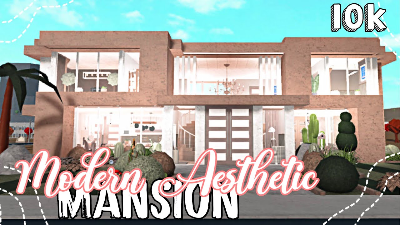 Roblox | Bloxburg: 10k Modern Aesthetic Roleplay Mansion (NO LARGEPLOT ...