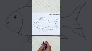 How to Draw a Fish - Step-by-Step #shorts #art #youtubeshorts #satisfying