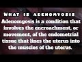 adenomyosis causes risk factors symptoms diagnosis u0026treatment