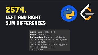 Leetcode | 2574. Left and Right Sum Differences