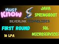 🔔 Silverlink Interview Experience | 3–7 Years | Java | Spring Boot | Microservices | Java 8