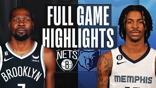 NETS at GRIZZLIES | NBA FULL GAME HIGHLIGHTS | October 24, 2022