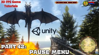 Part 42: Menu - Pause Menu | 3D FPS Game in Unity Tutorial Series For Beginners 2024
