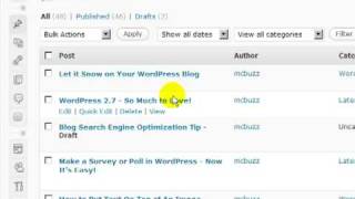 WordPress Tutorial - WordPress 2.7 Dashboard Basic Introduction