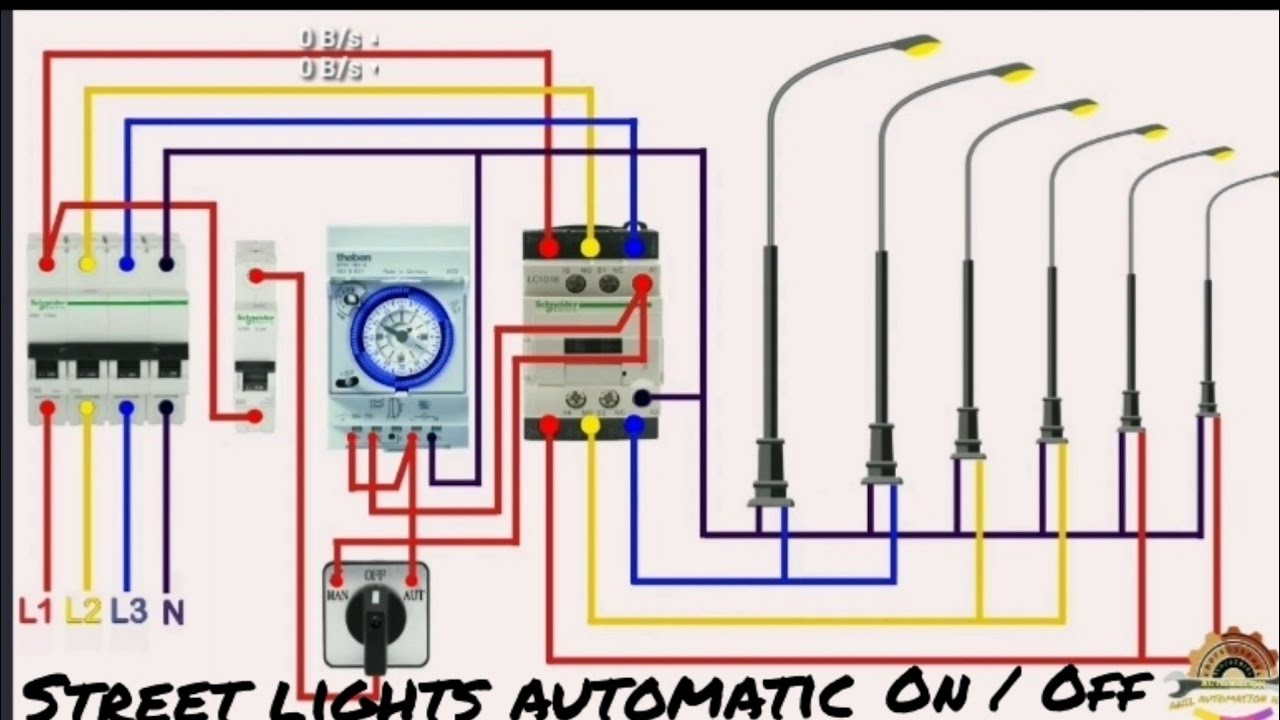 Street Light Auto And Manual Connection | Street Light Connection ...