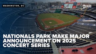 Nationals Park make special announcement on 2025 concert series