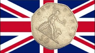 British 1969 50 Pence Large Style - Coin World UK