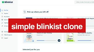 You can build a BLINKIST CLONE using various AI TOOLS