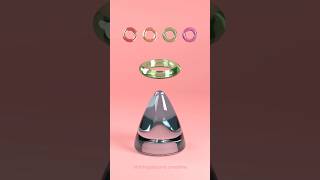 Cone VS Jelly ring | What’s your fave color, y’all? #Satisfying #Blender #3D #Simulation #asmr