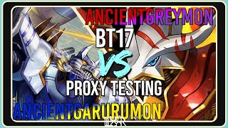 AncientGarurumon vs AncientGreymon [Digimon TCG BT17 Proxy Testing] Match Commentary