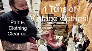 Part 9. 4 Tons of vintage clothing has to go! The BIG clothing clear out! Musicians house. HD 1080p