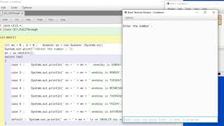 Java Condition K ; Fall Through in Switch Case - e