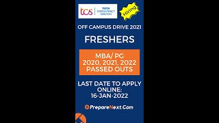 TCS MBA Hiring 2022 | Freshers | IT Job | Engineering Job