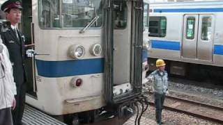 JR JobanLine懐かしの常磐線415系土浦駅 併結シーン