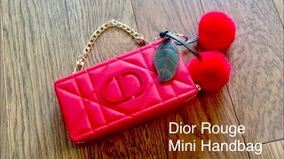 Dior Rouge Clutch, Mini Handbag \u0026 Crossbody Bag | DIY Transformation 1 of 2 | Handbag Charm Giveaway