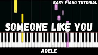 Someone Like You - Adele (Easy Piano Tutorial)