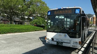 中国バス　三原～広島空港行き　リムジンバス　JR三原駅前 発車　Clear車窓　16分間　三菱ふそう AERO STAR 2018 10