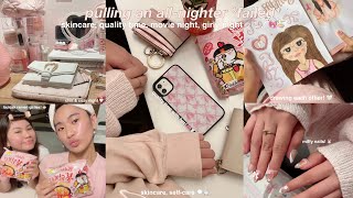 ❤︎ PULLING AN ALL NIGHTER 𝗓 𐰁 .ᐟ 🎀🍜 | chit-chats, skincare, snacks, quality time, movie night