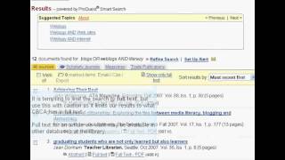 Basic Search Tutorial -- Proquest CBCA Education