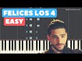 Felices Los 4 - Easy Piano Tutorial  | Learn to Play