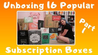 Unboxing 16 Popular Subscription Boxes Part 1