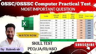 Most Important Skill Test Questions for PEO JA Skill Test Exam OSSSC Skill Test Exam Questions