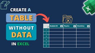 How to Create a Table Without Data