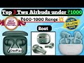 Top 3 Airbuds Under 1000 II Best earbuds under 1000 II Best Tws airbuds in 2024 II Dealhuntindia