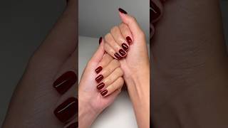 This dark red nail color 🍷 #nails #diynails #diynailsathome #nailinspo #nailtutorial #newnails