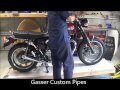 gasser customs exhaust on triumph bonneville t120