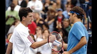Roger Federer vs Tim Henman 2006 US Open R2 Highlights