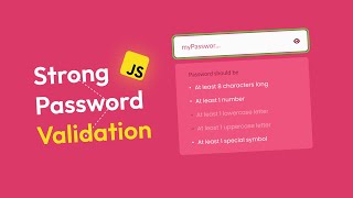Password Validation Check in HTML CSS & JavaScript | Password Strength Check in JavaScript