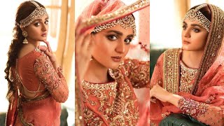Hira Mani Latest Traditional Bridal Photoshoot for Alishba & Nabeel Bridal Collection