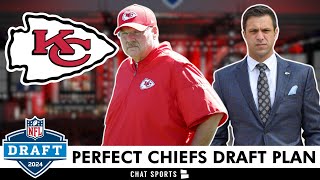 Kansas City Chiefs PERFECT DRAFT PLAN For The 2024 NFL Draft | TRADE UP In 1st Round For WR Or LT?