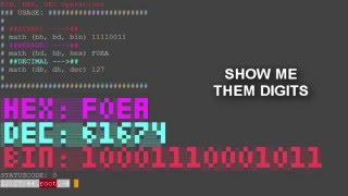 Converting Hexadecimal or Binary or Decimal Using Linux