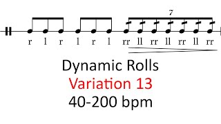 Dynamic rolls (var 13) | 40-200 bpm sheet music