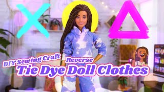 DIY - How to Make:  Reverse Tie Dye Doll Clothes with Bleach