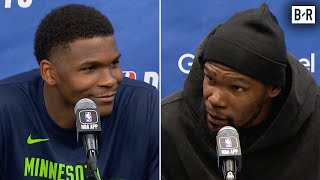 Anthony Edwards & Kevin Durant on Their Exchange in Game 1 | 2024 NBA Playoffs