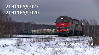 Малаховская 2014. 2ТЭ116УД-027, 2ТЭ116УД-020 (РЖД)