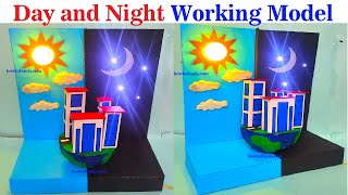 day and night working model science project for exhibition - innovative ideas design | howtofunda