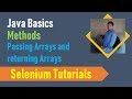 6C. Java Basics for Selenium - Methods - Passing Arrays and returning Arrays