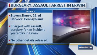 Pa. man arrested for assault, burglary in Erwin