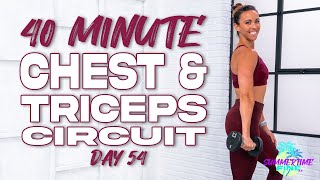 40 Minute Chest & Triceps Push Circuit Workout | Summertime Fine 3.0 - Day 54
