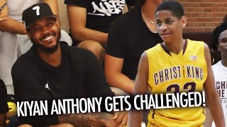 Carmelo Anthony Watches Kiyan Anthony \u0026 Top Ranked Brandon Williams In Close Game!